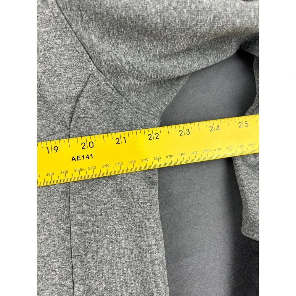 The North Face Hooded Fleece Jacket Mens Large Gray Good Full Zip Hiking Coat